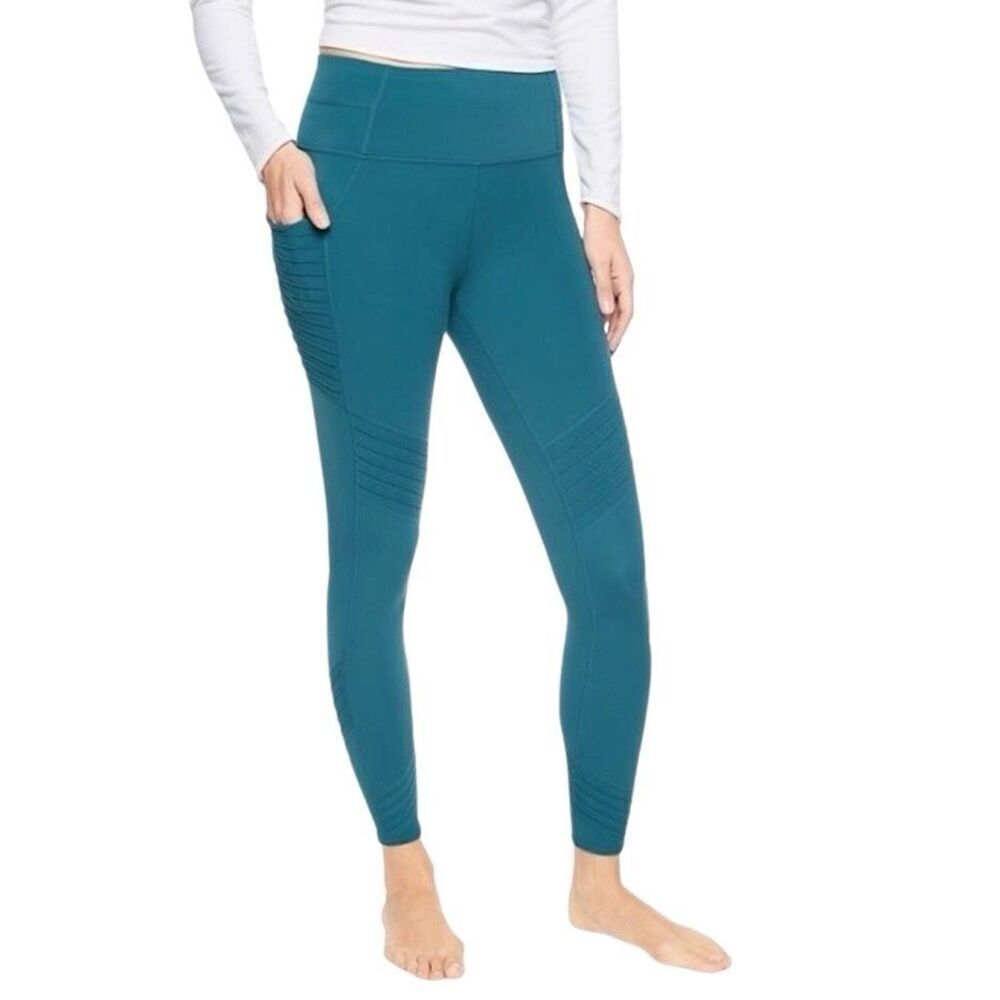 Free People‎ Movement Moto Tight Leggings Green Size Small